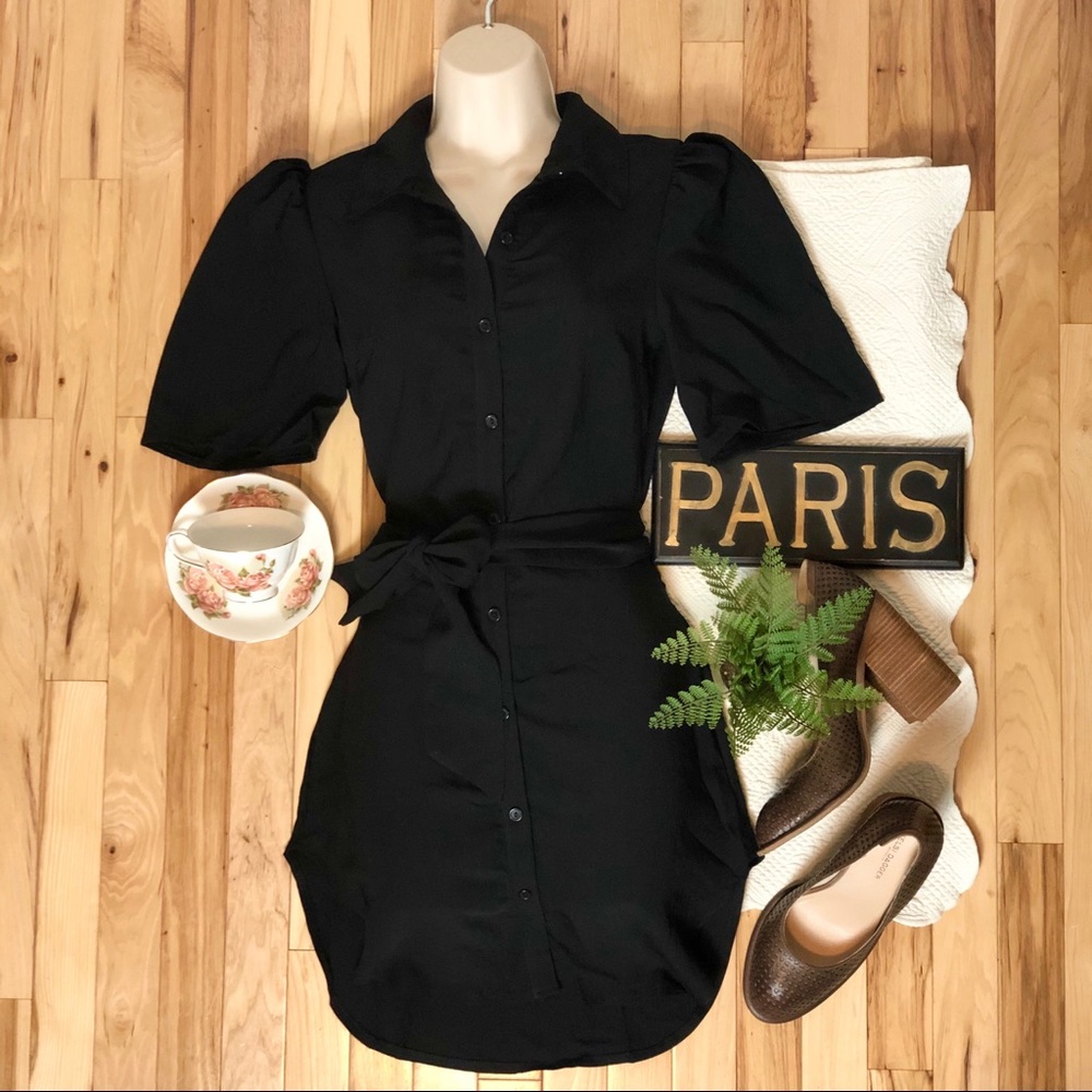 Button up collared dress